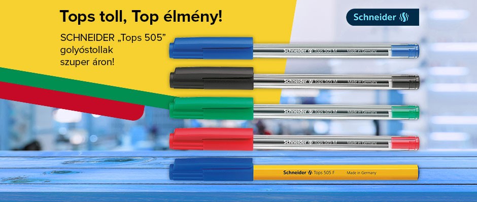 Vásároljon SCHNEIDER „Tops 505” golyóstollakat most hihetetlenül jó áron!