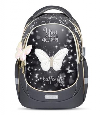 Iskolatáska, cipzáras, BELMIL "Leisure Plus Amazing Butterfly", pillangó