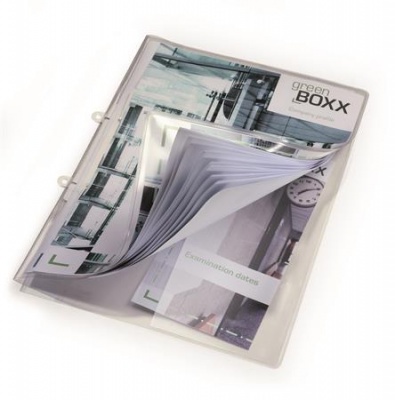 Prezentációs mappa, PP, A4, lefűzhető, DURABLE, áttetsző