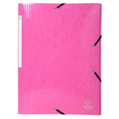 Gumis mappa, karton, A4, EXACOMPTA "Iderama", pink