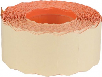 Árazószalag, 25x16 mm, gyengített ragasztóval, pasztell narancssárga