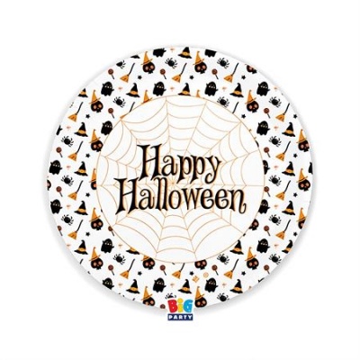 Tányér, papír, 22 cm, "Halloween"