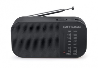 Rádió, hordozható, MUSE, "M-025R", fekete
