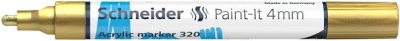 Dekormarker, akril, 4 mm, SCHNEIDER "Paint-It 320", arany