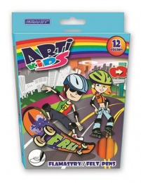 Filctoll készlet, GRANIT "Arti Kids", 12 különböző szín